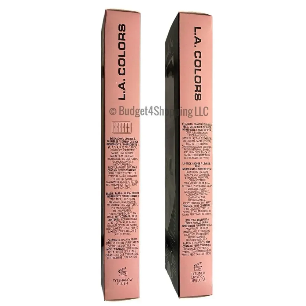 LA. Colors Romantic Chic Get the Look Book 6 Piece Set Makeup Mix Kit